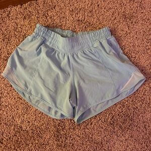 lululemon light blue speed up shorts
